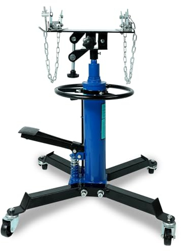 KAFLLA 1,600lbs Transmission Jack, High Lift 2 Stage Adjustable Hydraulic Telescopic Jack with Foot Pedal & 360° Swivel Wheels, 35-72 Adjustable Height
