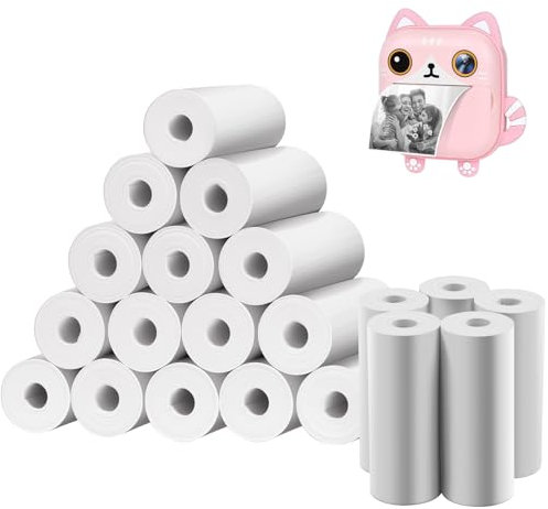 Ainiv Lot de 20 Rouleaux de Papier Thermique d'impression Instantanées pour Appareil Photo Enfant, 5,7 cm x 5 m par Rouleau