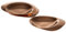 APS PEBBLES 40792 - Set di 4 piatti in acciaio INOX rivestito in PVD, 8,5 x 8 cm, altezza 1 cm, effetto rame