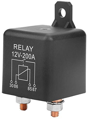 12V 4-Pin Startrelais, Auto Starter Relais KFZ Relais Schließer Wechselrelais Auto EIN/AUS Schalter Relais RL/180 200A Trennrelais Kfz-Schalter