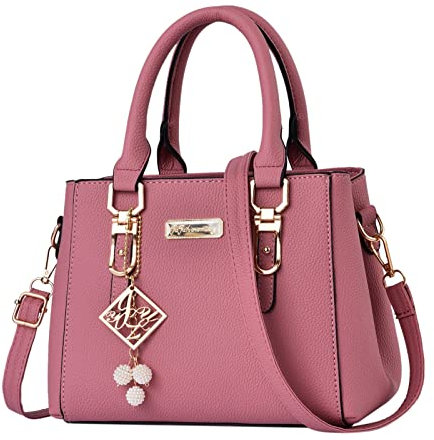 Sac à bandoulière décontracté en cuir de grande capacité, sac à main tendance pour femmes, sac à bandoulière pour sacs, rose, Taille unique