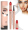 Augenbrauenstift mit 4 Spitze Micro Kopf, Augenbrauenstift Micro 4 Punkt Brauenstift Langanhaltend Wasserdicht Natürliche Augenbrauen Make-up (A-Schwarz)