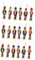 OUNONA 6 Stücke 4.7 Weihnachten Nussknacker Figuren Nussknacker Soldat Ornamente Holz Handbemalter Puppe Weihnachtsbaum Anhänger Ständer für Christbaumschmuck Tischdeko Zuhause Weihnachtsdekor