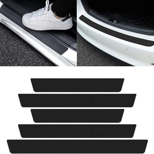 SONGML 10 Pcs Auto Einstiegsleisten für Opel Commodore Ascona, Türschweller Aufkleber Anti Scratch Lackschutzfolie Kohlefaser Styling Dekorations Zubehör
