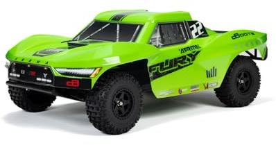 ARRMA Fury MEGA 550 2WD, Ferngesteuertes Auto, RC Auto 1/10, Short Course Truck, über 30 km/h, aufrüstbar, inkl. Zubehör, Grün, ARA3221T1