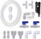 HUAZIZ 10 Meter Weiss Universal Anschluss-Set, 14 Stück RO Water Filter Fitting, für 3/8 Zoll Schlauch, Kühlschrankschlauch, Wasserschlauch (Y + T + I + L Typ + Absperrventil)