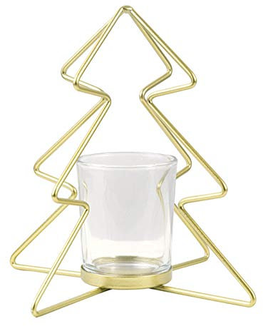 JOERBABU 3 x Weihnachtsbaum-Kerzenhalter aus Eisen, Kerzenständer für Teelichter