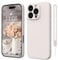 ORDA for iPhone 16 Pro Case Silicone Camera Protection Ultra Slim Case Soft Gel 16 Pro Cover Rubber Lightweight Anti-Scratch Phone Case Compatible for iPhone 16 Pro 6.3 Inch Retro White