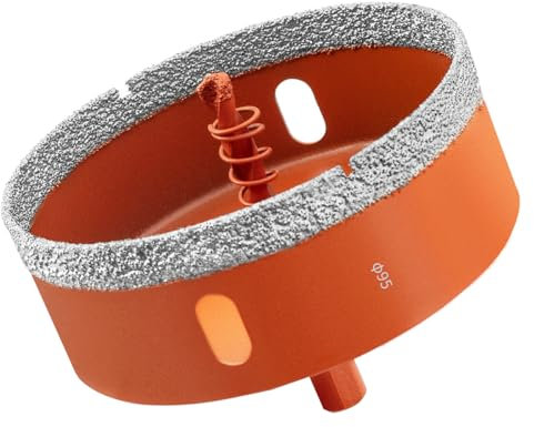 Meccion Diamant Lochsäge 95mm Fliesenbohrer mit Zentrierbohrer, Hartgelötet Diamant Kernlochbohrer für Porzellan, Keramik, Glas, Granit, Fliesen, Feinsteinzeug, Marmor.