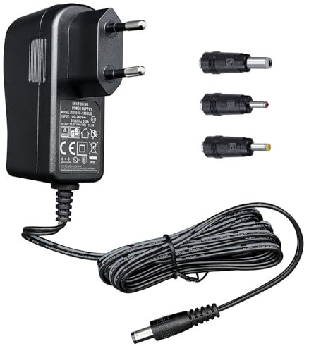 15 V 1 A/1000 mA 1,8 m Langer Netzteiladapter, AC 100–240 V auf DC 15 V 1 A Schaltadapter-Wandstecker mit 3 Spitzen für Cat Open Air Selbstreinigung, Starthilfe und mehr, CE-Zertifiziert
