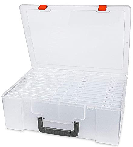 Asuinxurr Caja de almacenamiento de fotos de 4 x 6 pulgadas, 18 maletas interiores para fotos, organizador de fotos grande, sin ácidos, caja de almacenamiento de fotos, maletín de fotos