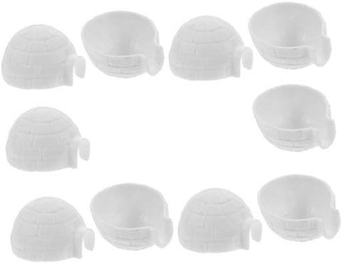 KICHOUSE 10stücke Polar Modell Realistische Iglu Dekoration Spielzeug Iglu Figuren Für Garten Ornament