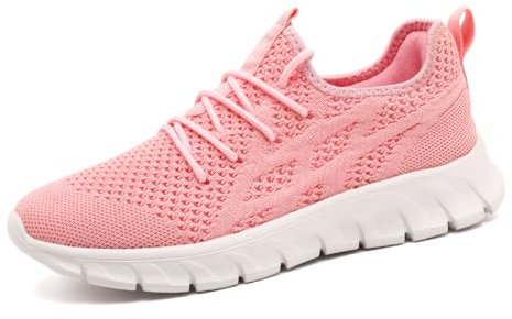VGPSFN Zapatillas Mujer Zapatos Transpirable Cómodo Deportivas Bambas Casual Tenis Jogging Caminar Atlético Fitness Sneakers Rosa Talla 38