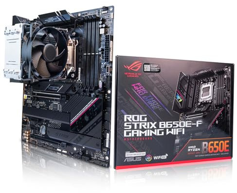 ADMI CPU Motherboard Bundle: AMD Ryzen 5 9600X 5.4GHz • Pure Rock BK030 Cooler • ASUS ROG Strix B650E-F Gaming WiFi Motherboard • No RAM