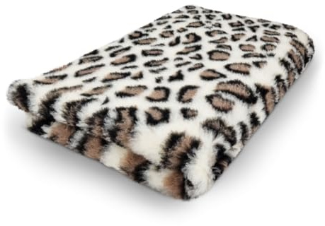Generisch Veterinary Bed I Vet Bed I Drybed I Leopard Braun - Beige - Creme I Verschiedene Größen (50 x 75 cm)