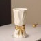 Keramik Vase Weiß für Pampasgras Deko, 23cm hohe Bogenvase, Boho Dekovase for Modern Design, Aesthetic Blumenvase für Wohnzimmer, Schlafzimmer Dekoration, Tischdeko, Heimdekoration