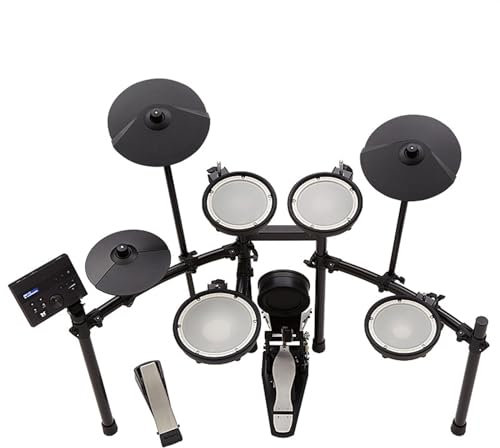 FYNNDM Batteria Elettronica Cinque Tamburi e Tre Piatti Set di Batteria Elettronica Batteria a Basso Rumore per Adulti Strumento di Batteria Jazz
