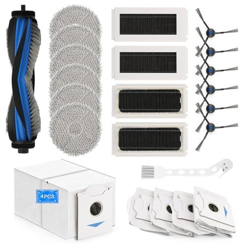 22 PCS Kit d'accessoires pour Ecovacs Deebot N30 PRO OMNI/N30 OMNI/N30 PRO,1 brosse principale,4 filtres,6 lingettes,6 brosses latérales,4 sacs à poussière,1 brosse de nettoyage Pièces détachées