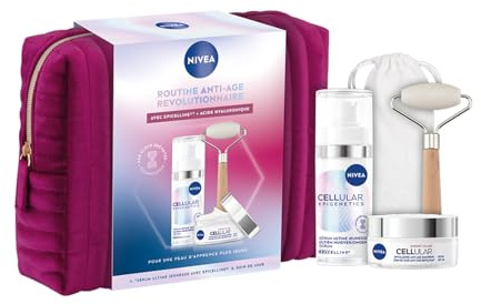 NIVEA - Trousse Soin Visage Anti-Âge Révolutionnaire - Sérum Ultime Jeunesse Epigenetics (30 ml) - Technologie Age Clock + Soin de Jour FPS 30 Cellular Expert Filler (50 ml) - Tous Types de Peaux