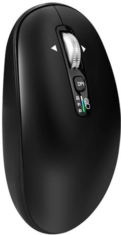 INFINMIND Wireless Bluetooth Mouse,Multi Device Ergo Full Size Mouses-Big Hand,Metal 4-Way Super Scrolling,± 3000 DPI,7 Buttons,Plug&Play,Quiet,USB Mice for Computer,Laptop,Tablet,Mac,iPad,Phone
