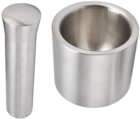 Pssopp 304 Stainless Steel Mortar Pestle, Wear Resistant Kitchen Tool for Grinding, Silent Design for Garlic and Nuts