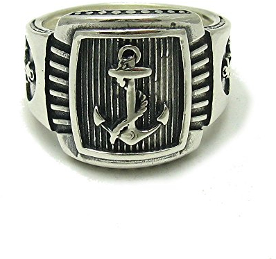 Sterling silber Herren Ring 925 Anker Empress Größe 52-74