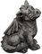 gartendekoparadies.de Drache, Steinfigur, H. 41 cm, 21 kg, Grau, frostsicher aus Steinguss für Außenbereich