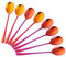Buyer Star 8-Piece Spoon Set 18/10 Stainless Steel Korean Spoons Purple Red Sushi Cuisine Dessert Soup Spoon Rice Spoon (Fuchsia)