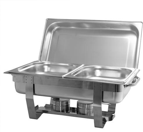 airbrush-city Chafing Dish Speisenwärmer Warmhaltebehälter Edelstahl 1/2 Extra Tief 100mm
