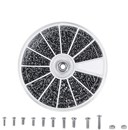 Miniaturschrauben Set Full Thread Plain Finish Edelstahl Schrauben Und Muttern Für Uhren, Gläser, Elektronik M1 M1.2 M1.4 M1.6