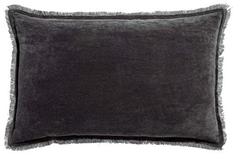 Vivaraise Einfarbiges Kissen Fara Umbra 40 x 65 cm
