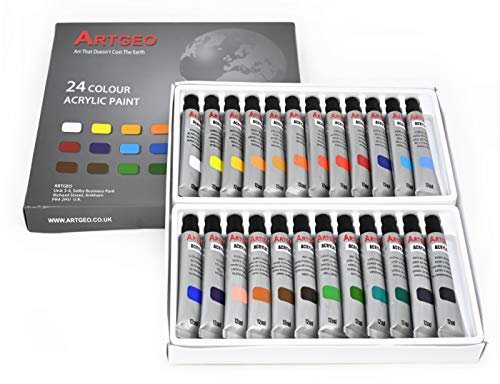 Artgeo 24 Colour Acrylic Paint Set, 24 x 12ml