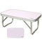 AKTIVE Mesa playa plegable, Mesa baja playa, 56x34x24cm, color malva, estructura de aluminio, tablero de madera, mesa plegable camping pequeña (52869)
