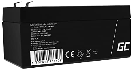Green Cell Pro Rechargeable Batterie AGM 12V 3,4Ah accumulateur au Gel Plomb Cycles sans Entretien VRLA Battery étanche Résistantes, Jouets, Installations d'alarme, Véhicules pour Enfants AGM43