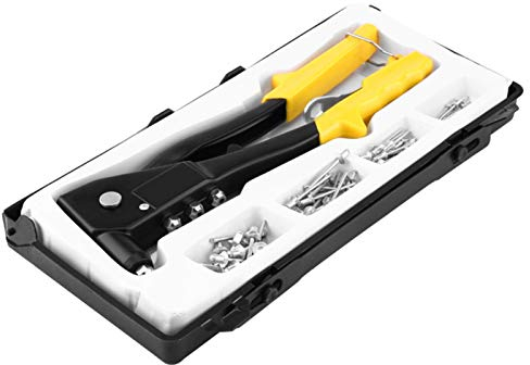 Rivet Gun Set, Heavy Duty Rivet Gun with Nut 60 Pcs Rivets 2.4Mm 3.0Mm 4.0Mm 4.8Mm Four Sizes, Riveting Tool for Furniture Nailing Gun Rivet Tool