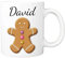 Pickhut Personalised Gingerbread Man Christmas Name Mug