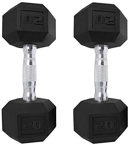 Saorzon Kurzhanteln Set von 2 Übung Fitness Hantel für Zuhause Gym Freie Gewichte Hand Hex Hanteln Schwarz 9 kg