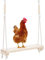 Chicken Swing Wooden Chicken Hanging Swing Toys Climbing Stand Ladder Training Toys for Hens Medium Large Bird Parrot