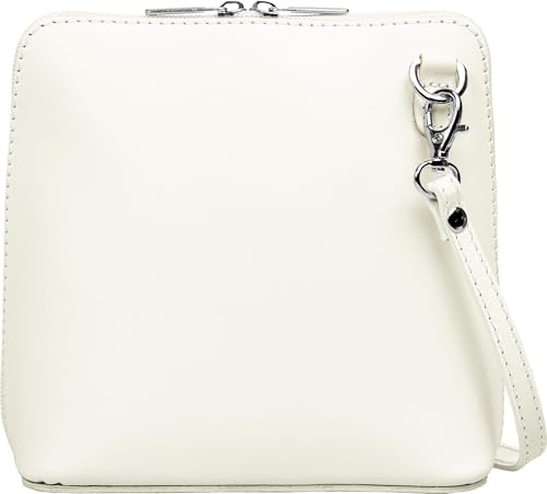 Caspar TL804 kleine elegante Damen Leder Umhängetasche
