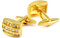 Stfery Manschettenknöpfe Herren Vergoldet, Herren-Manschettenknöpfe Gold Cufflinks Rechteckiger Zirkonia Schmuck Geschenk