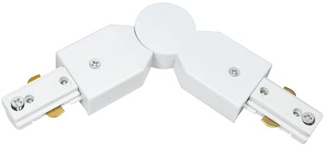 EDO Flexverbinder für Schiene System MEVA PRO Elastisch Schienensystem Flex Connector-B Gelenkverbinder Beleuchtungssystem Schienenbeleuchtung Weiß Flexibler Stromschienen-Verbinder