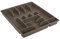 Engelland 1 x Besteckkasten Besteckkorb mit 9 Fächern, Besteckeinsatz aus Kunststoff, BPA-frei, Farbe: Braun, Maße: 45 x 39 x 5 cm