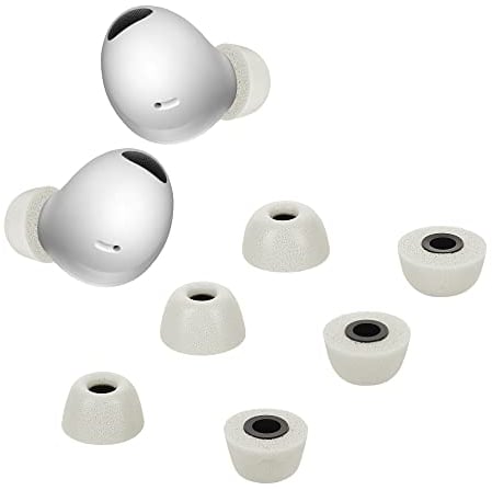 kwmobile Replacement Ear Tips Compatible with Samsung Galaxy Buds 2 Pro - Set of 6 - Memory Foam Eartips - Grey