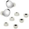 kwmobile Gommini Auricolari Memory Foam Set da 6 Compatibile con Samsung Galaxy Buds 2 Pro - Gommini Cuffie In Ear Schiuma - 3 Size grigio