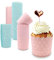 Muffin Papierförmchen, 100 Stück Rosa und Blau Cupcake Wrapper, Muffin Förmchen Papier, für Halloween, Geburtstage, Hochzeiten, Partys (Punktmuster)