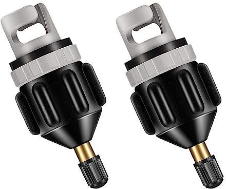 Qianxihu 2Pcs SUP Pump Valve Adapter Boat Air Valve Adaptor Universal Standard Paddle Board Pump Adaptor Pumping Head Connector Converter for Inflating Boat, Kayak, Surfboard