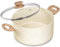 MICHELANGELO 24cm Stock Pot with Lid, 5L Cooking Pot Nonstick Soup Pot with Lid, Induction Pot for Cooking, 5L Pot with Lid, Nonstick Pot for Kitchen, Soup Pot with Bakelite Handle, 24cm Pot，White