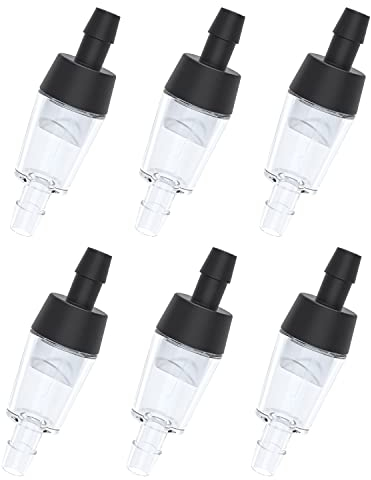 Pawfly 6 Pcs Clapets Anti-Retour Unidirectionnels pour Aquarium Accessoires pour Pompe à Air pour Aquarium, Noir