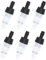 Pawfly Rückschlagventil Aquarium für Gängige Luftpumpen Schwarze Kunststoff-Rückschlagventile Pumpenschutz für Standard 4-6 mm Luftschlauch Aquarium Zubehör für Belüftung Einrichten, 6er Pack
