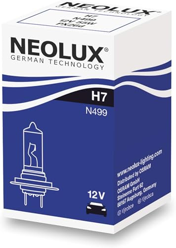 Neolux Standard H7, Halogen Headlight Cars and Motorcycles, N499, 12V, 55W, Folding Box (1 Bulb), Yellow (Pack of 5)